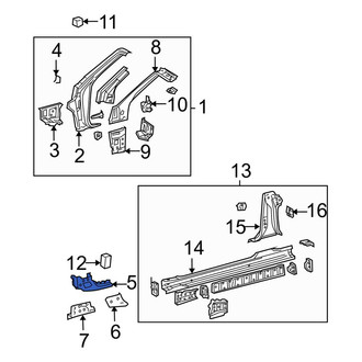 Toyota OE - Left Inner Body A-Pillar Reinforcement