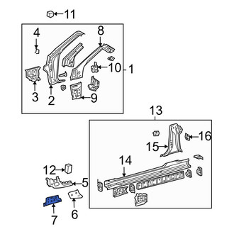 Toyota OE - Left Outer Body A-Pillar Reinforcement