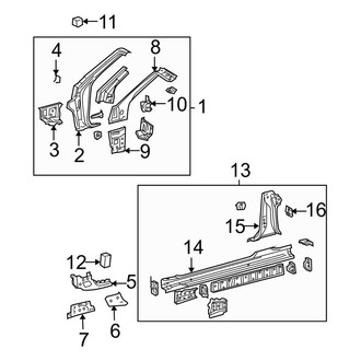 Toyota OE - Pillars, Rocker & Floor - Hinge Pillar (SE / SLE Convertible)