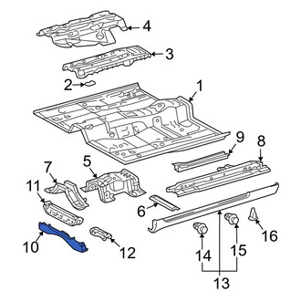 Toyota OE - Front Floor Pan Crossmember