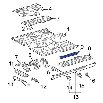 Toyota OE - Front Right Floor Side Rail