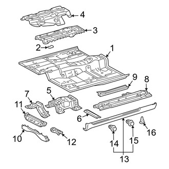 Toyota OE - Pillars, Rocker & Floor - Exterior Trim (SE / SLE Coupe)