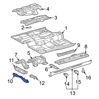 Toyota OE - Front Floor Pan Crossmember