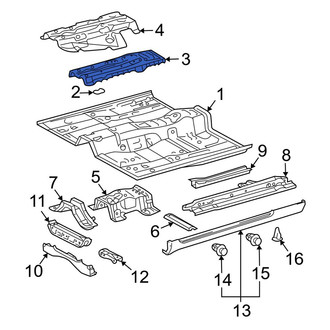 Toyota OE - Front Floor Pan Reinforcement