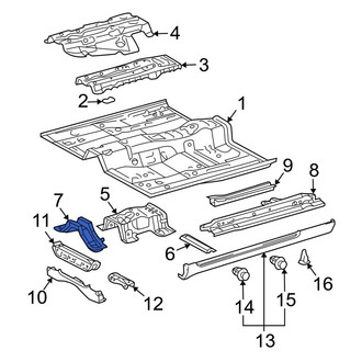 Toyota OE - Front Right Floor Pan Reinforcement