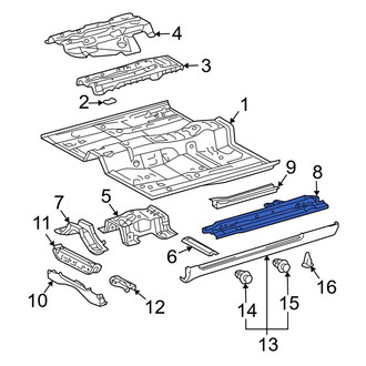 Toyota OE - Front Left Floor Side Rail