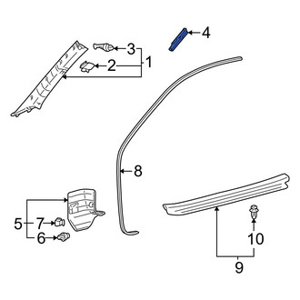 Toyota OE - Left Body A-Pillar Trim Panel Insert