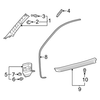 Toyota OE - Pillars, Rocker & Floor - Interior Trim (SE / SLE Convertible)