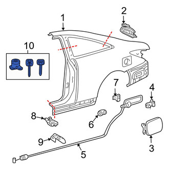 Toyota OE - Rear Trunk Lock Cylinder and Key