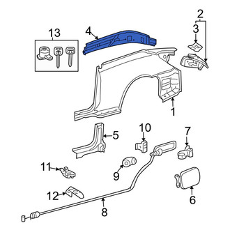 Toyota OE - Rear Left Upper Quarter Panel Reinforcement