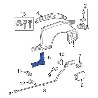 Toyota OE - Rear Left Lower Quarter Panel Reinforcement