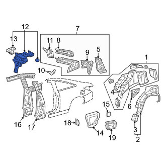 Toyota OE - Rear Left Quarter Panel Reinforcement