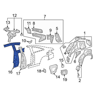 Toyota OE - Left Inner Body B-Pillar