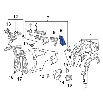 Toyota OE - Left Body C-Pillar