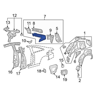 Toyota OE - Rear Left Inner Quarter Panel