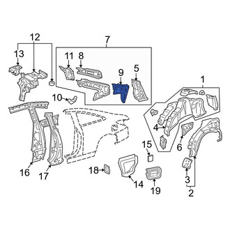 Toyota OE - Left Body C-Pillar Reinforcement