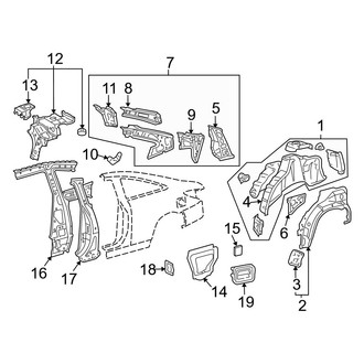 Toyota OE - Quarter Panel - Inner Structure (SE / SLE Coupe)