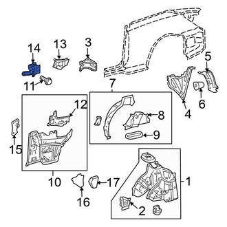 Toyota OE - Rear Left Quarter Panel Reinforcement
