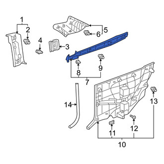 Toyota OE - Rear Left Lower Interior Quarter Panel Trim Panel