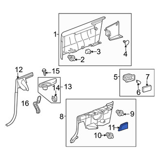 Toyota OE - Rear Left Interior Quarter Panel Trim Panel Access Cover