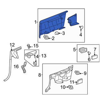 Toyota OE - Rear Right Lower Interior Quarter Panel Trim Panel