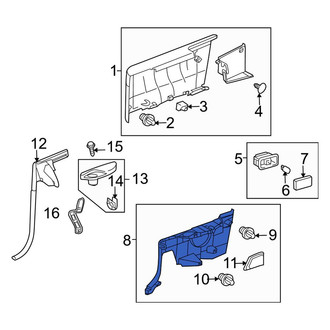 Toyota OE - Rear Right Lower Interior Quarter Panel Trim Panel