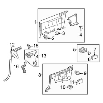 Toyota OE - Quarter Panel - Interior Trim (SE / SLE Convertible)