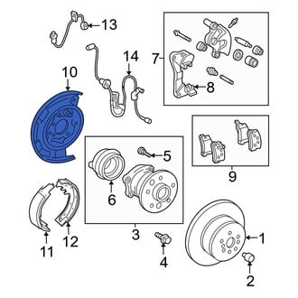 Toyota OE - Rear Right Brake Dust Shield