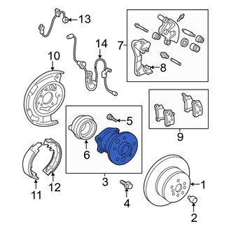 Toyota OE - Rear Left Wheel Bearing and Hub Assembly