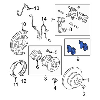 Toyota OE - Rear Disc Brake Pad Set