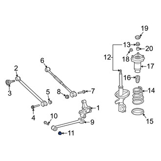 Toyota OE - Front Suspension Trailing Arm Nut