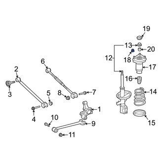 Toyota OE - Rear Suspension Strut Mount Nut
