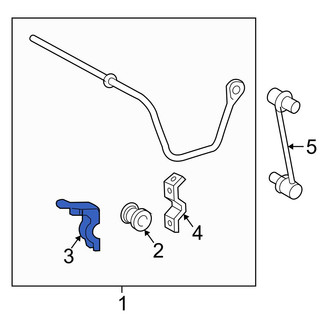 Toyota OE - Rear Right Suspension Stabilizer Bar Bracket