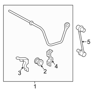 Toyota OE - Rear Suspension - Stabilizer Bar & Components