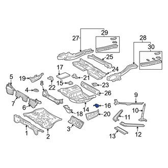 Toyota OE - Rear Left Floor Pan Reinforcement