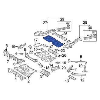 Toyota OE - Rear Floor Pan Crossmember