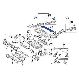 Toyota OE - Rear Floor Pan Crossmember