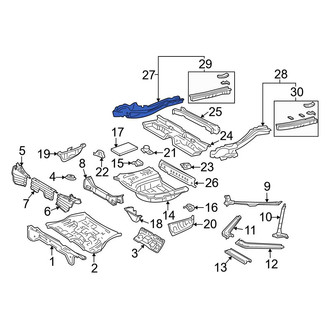 Toyota OE - Rear Right Frame Side Member Assembly