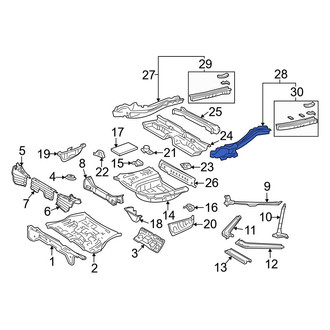 Toyota OE - Rear Left Frame Side Member Assembly