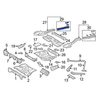 Toyota OE - Rear Right Floor Side Rail