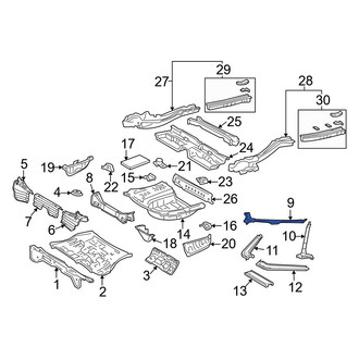 Toyota OE - Rear Right Floor Pan Reinforcement