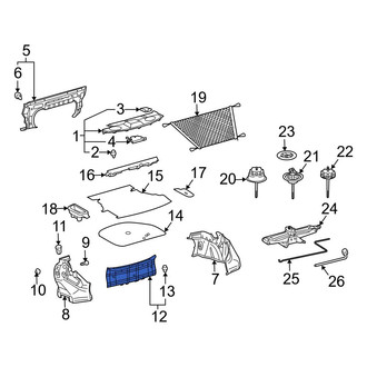 Toyota OE - Rear Trunk Trim Scuff Plate
