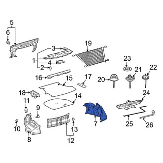 Toyota OE - Rear Right Trunk Trim Panel