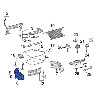 Toyota OE - Rear Left Trunk Trim Panel