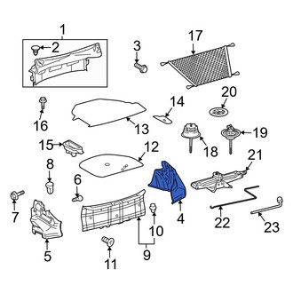 Toyota OE - Rear Right Trunk Trim Panel
