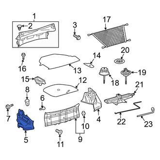 Toyota OE - Rear Left Trunk Trim Panel