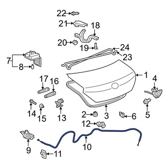Toyota OE - Rear Deck Lid Release Cable