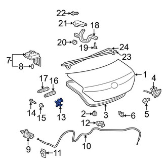 Toyota OE - Rear Deck Lid Release Lever