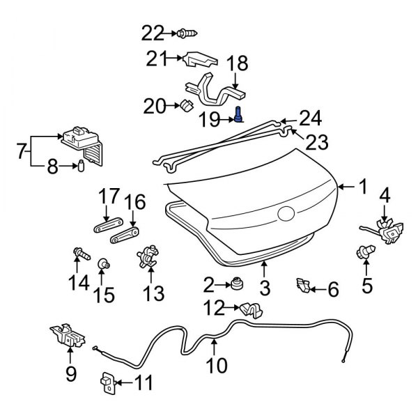 Deck Lid Hinge Bolt