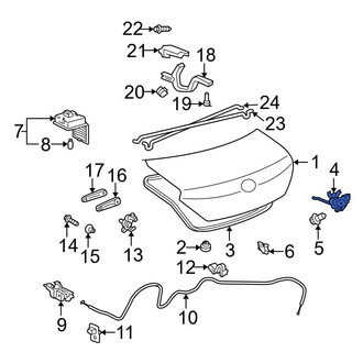 Toyota OE - Rear Deck Lid Latch
